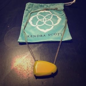 Kendra Scott yellow gem stone necklace